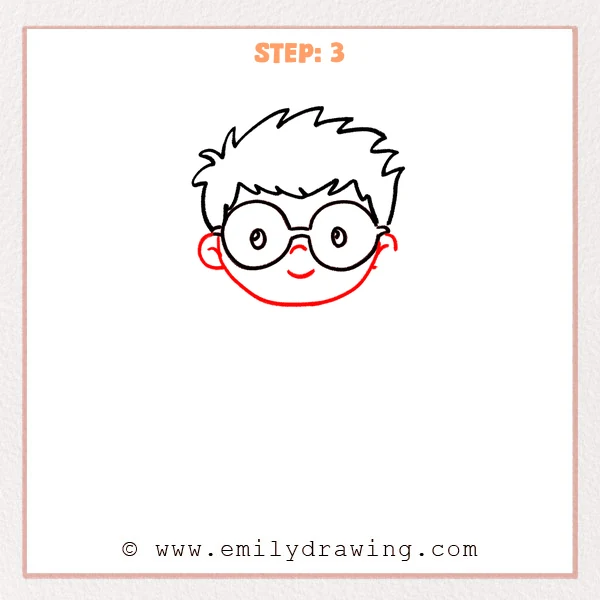 how to draw a cartoon scientist - Step 3